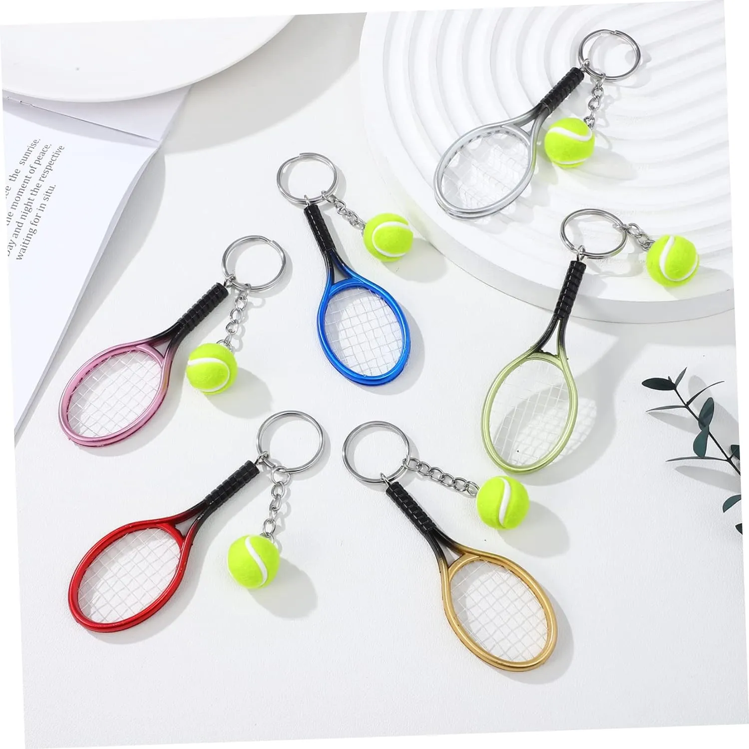 Premium Metal Tennis Keychain | Green | Perfect Gift for Tennis Lovers