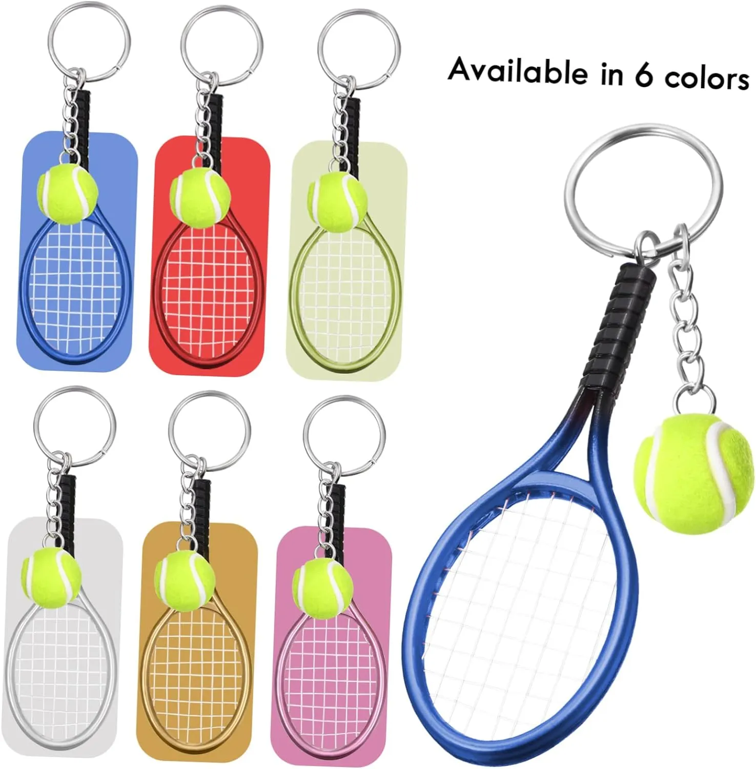 Premium Metal Tennis Keychain | Green | Perfect Gift for Tennis Lovers