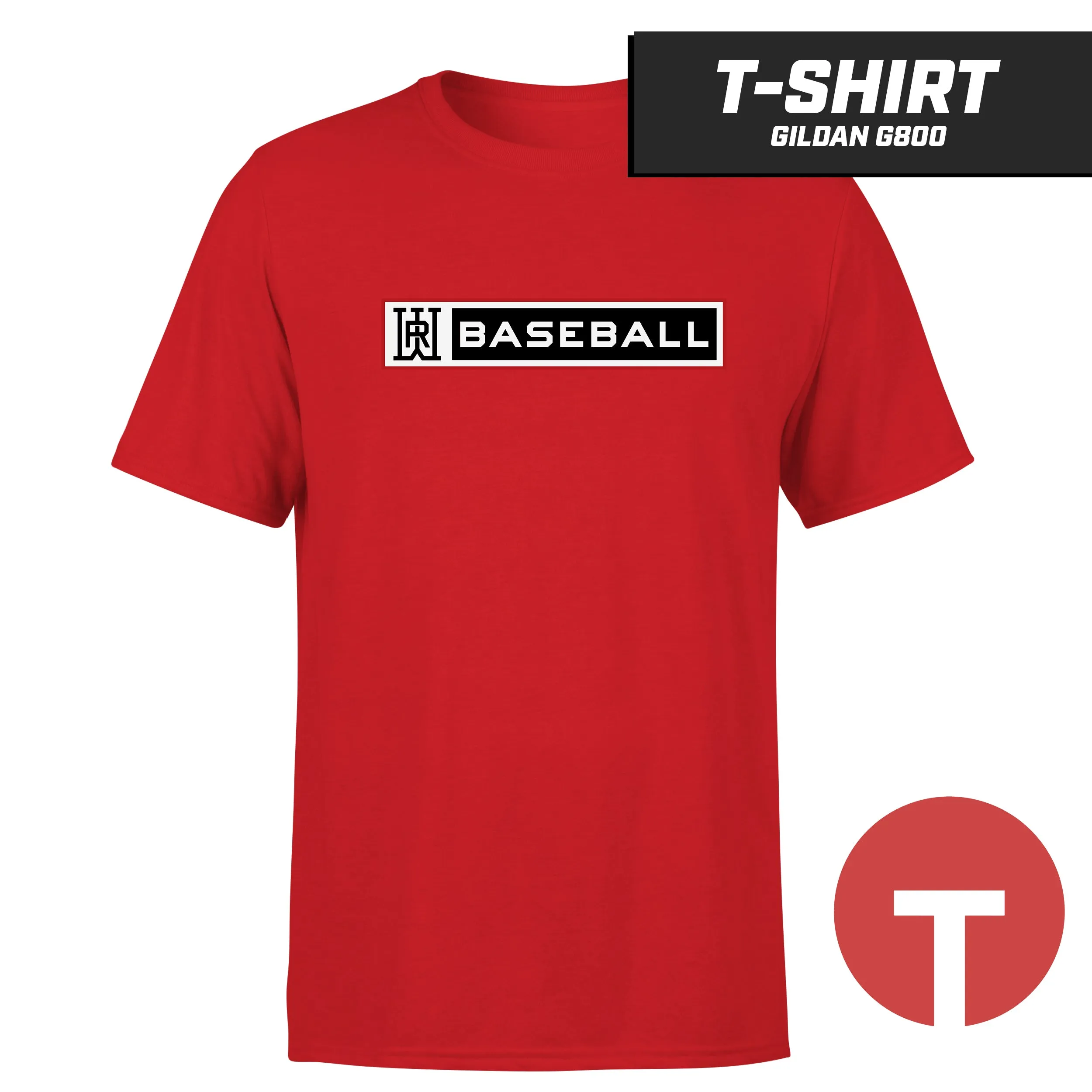 Rapids Baseball - T-Shirt Gildan G800 - LOGO 1