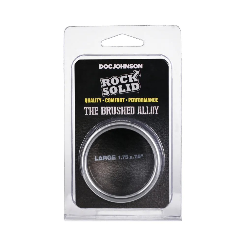 Rock Solid Brushed Alloy Large (1.75in X .75in) Silver