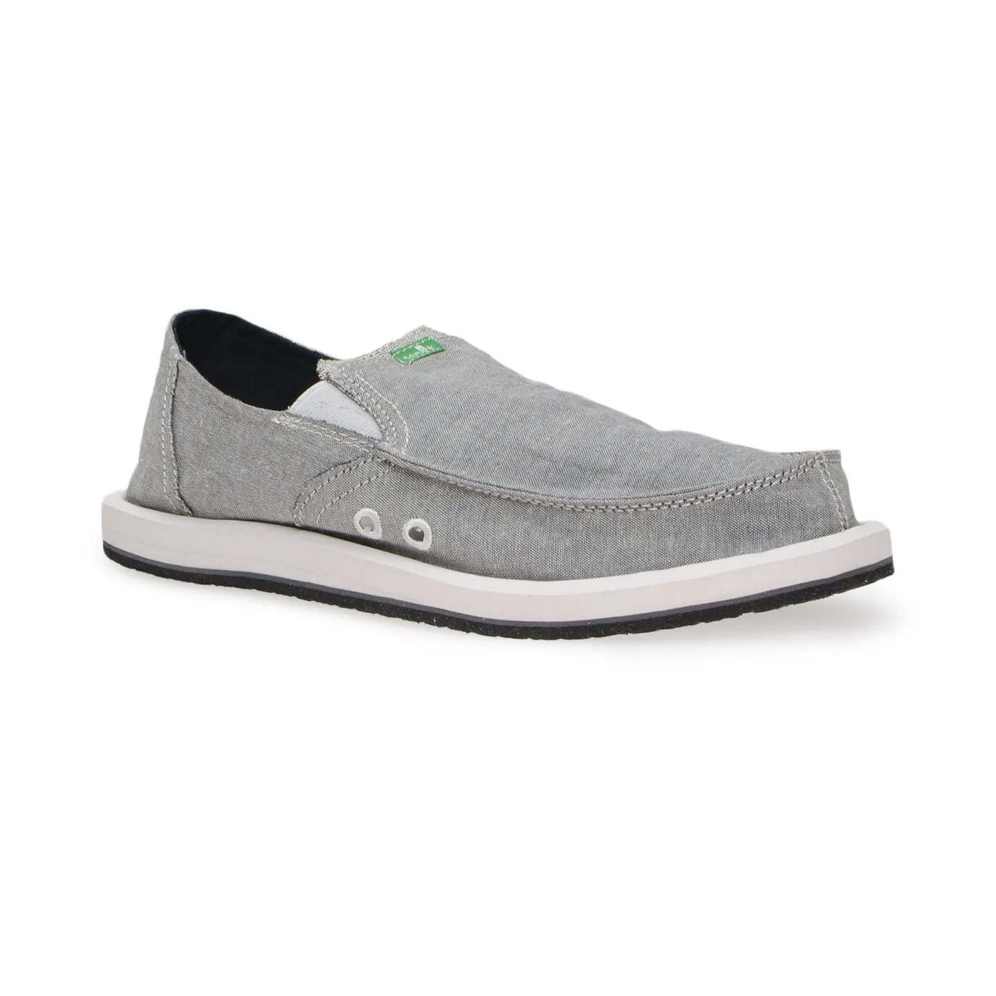 Sanuk Pick Pocket Black Chambray Shoes - Men's