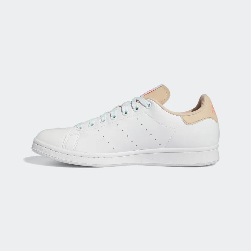 Scarpe Donna ADIDAS Sneakers linea Stan Smith colore Bianco Cipria e Rosso