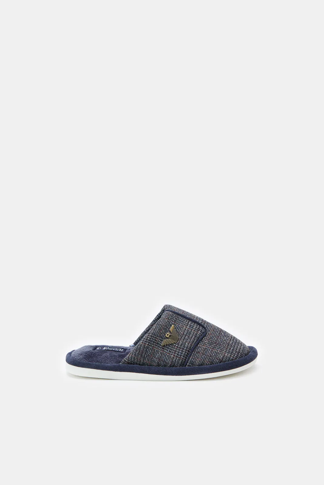 Senior Boys Navy Mule Slippers