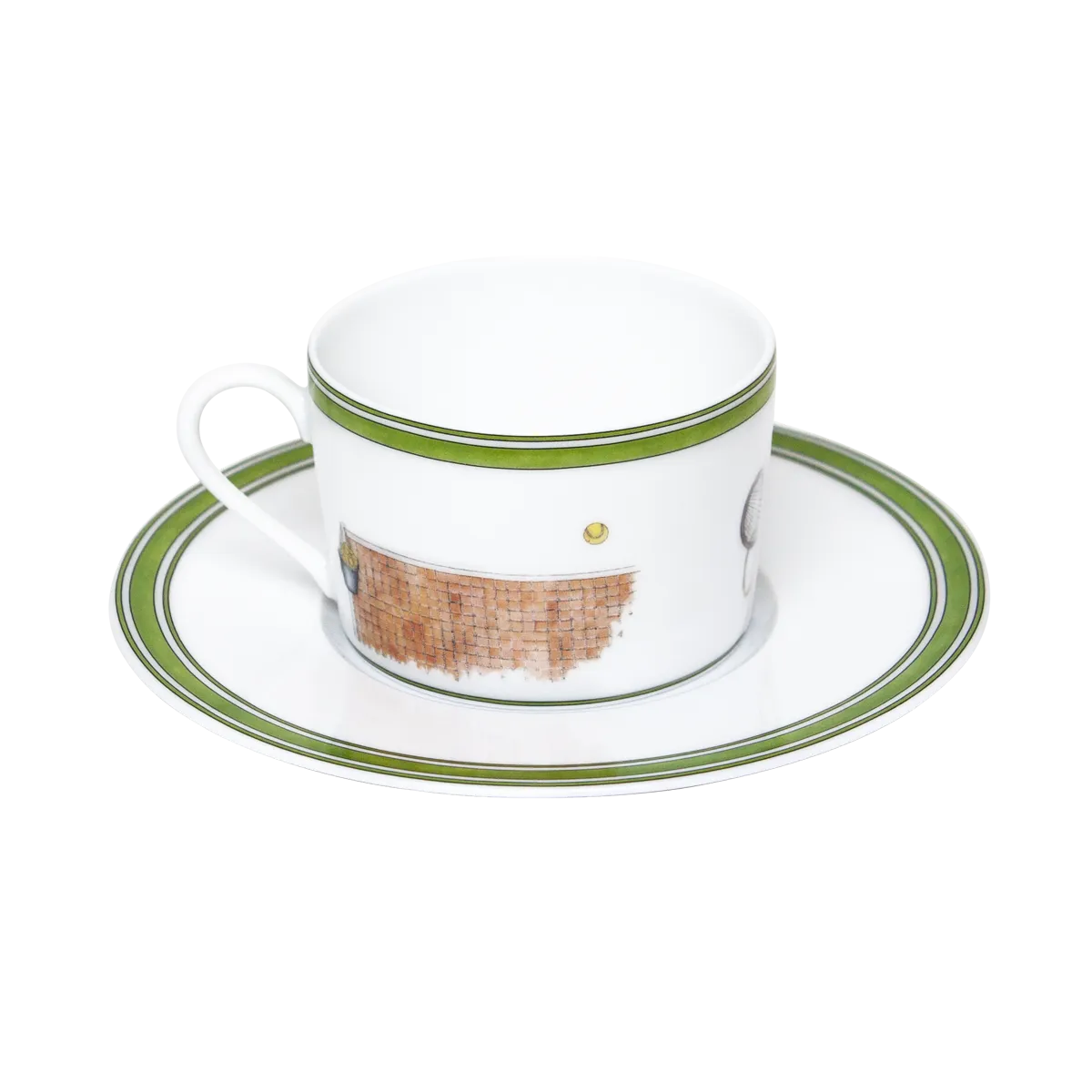 Set of 2 Teacups and Saucers Les Weekends de Mlle TENNIS