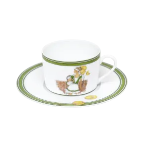 Set of 2 Teacups and Saucers Les Weekends de Mlle TENNIS