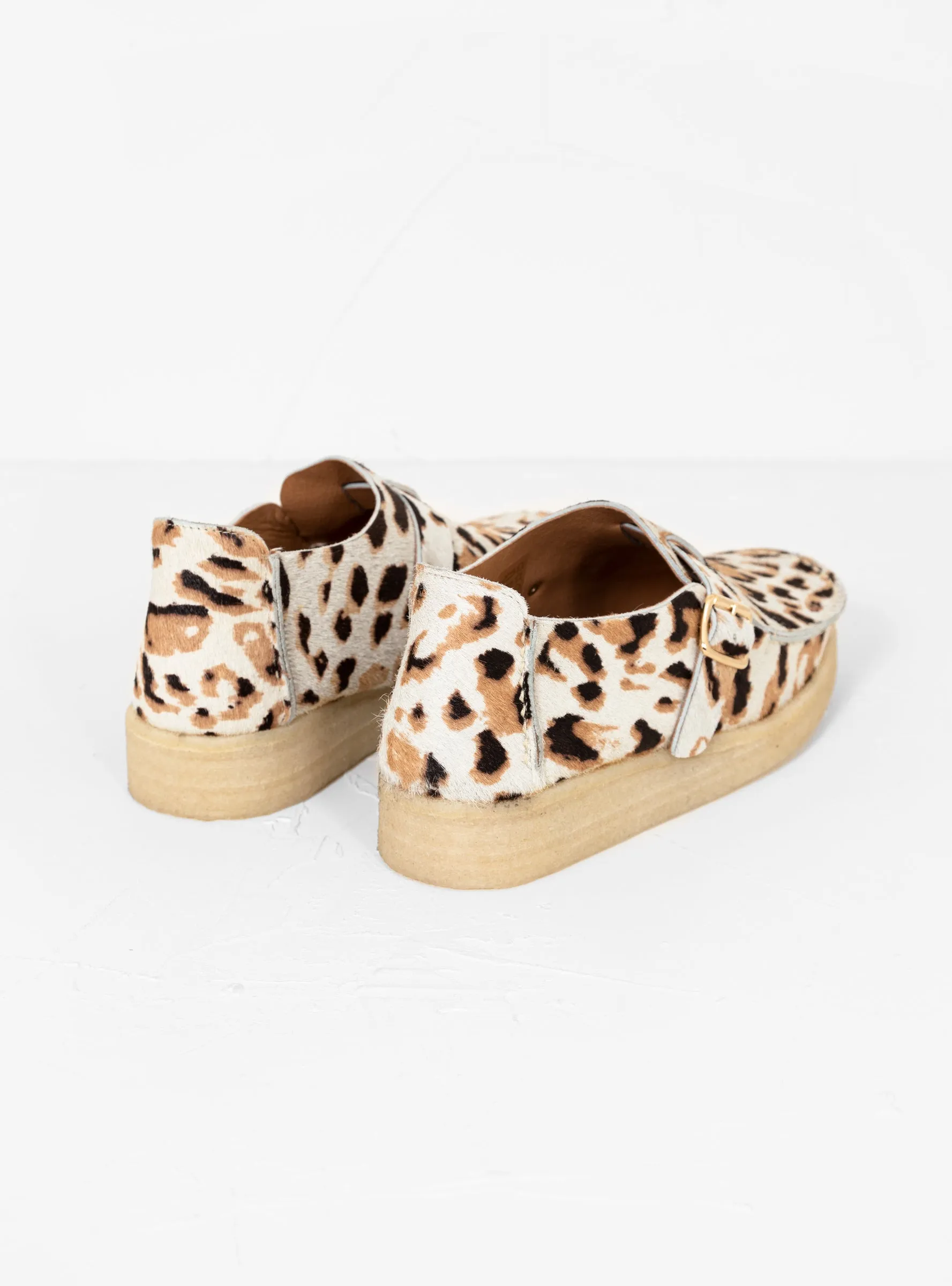 Side Seam Slide Shoes Leopard Print