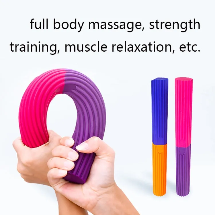 Silicone Multifunctional Fitness Bar Rehabilitation Training Arm Strength Bar Wrist Strength Forging Resistance Bar(Blue   Orange)