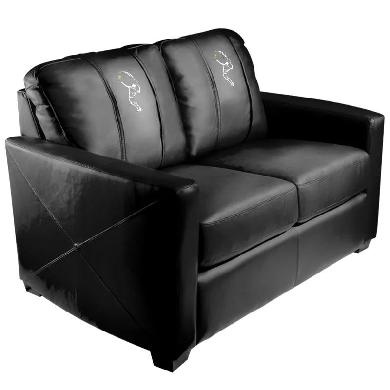 Silver Loveseat with Tennis Man Logo Panel