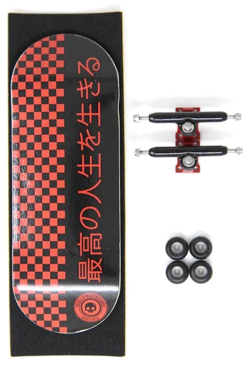 Skull Fingerboards - Japan Red Pro Complete Wooden Fingerboard (34mm)