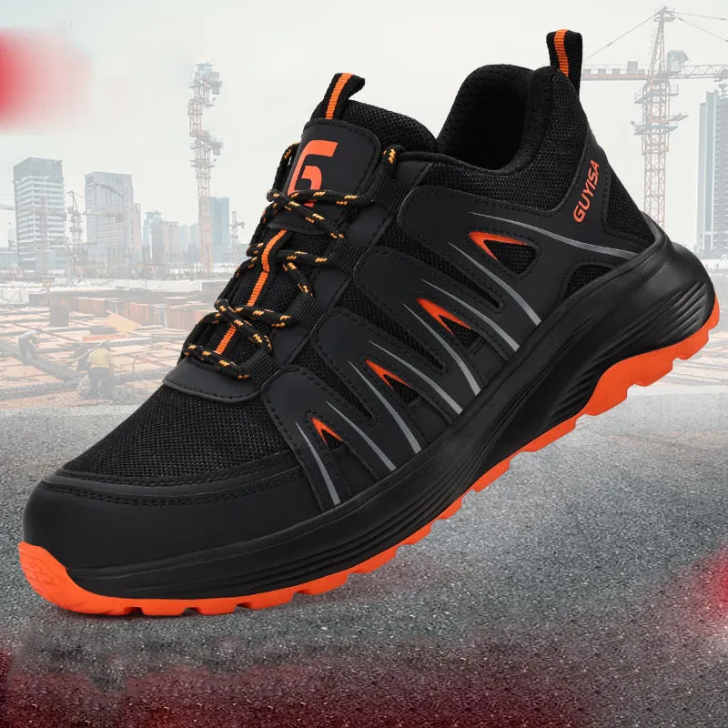 Steel Toe Shoes for Men and Women Comfortable Lightweight Work Safety Puncture Proof Slip Resistant Indestructible Construction Utility Sneakers