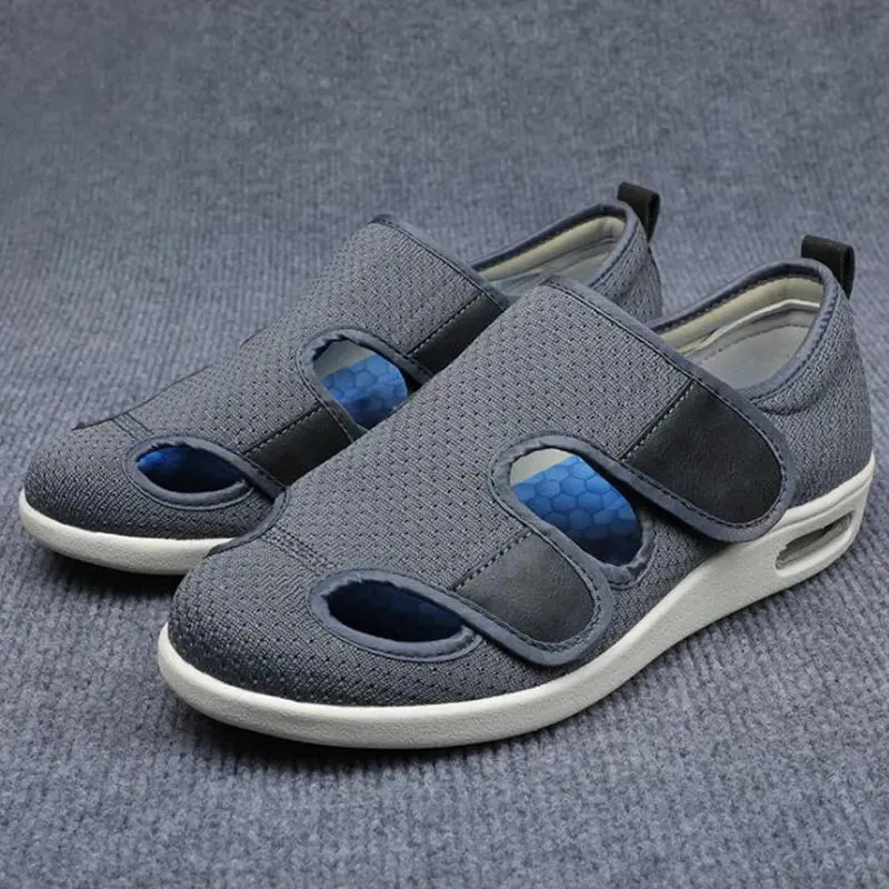 Summer Spring Comfortable Breathable Soft Medical Orthopedics Diabetic Shoes Diabetes Walking Sneaker Wind Adjusting