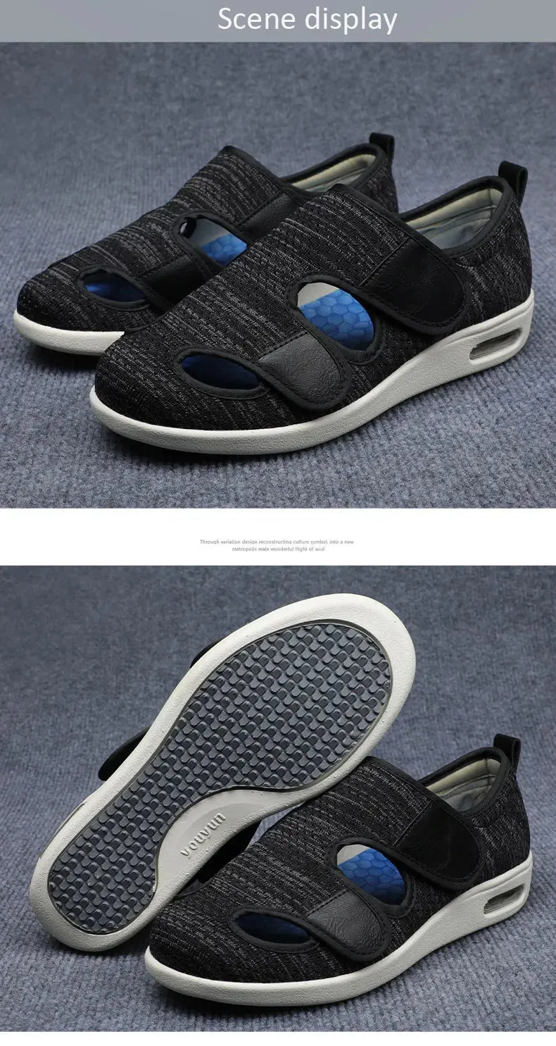 Summer Spring Comfortable Breathable Soft Medical Orthopedics Diabetic Shoes Diabetes Walking Sneaker Wind Adjusting