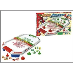 Super Mario Air Hockey, Tabletop Skill and Action Game with Collectible Super Mario Action Figures