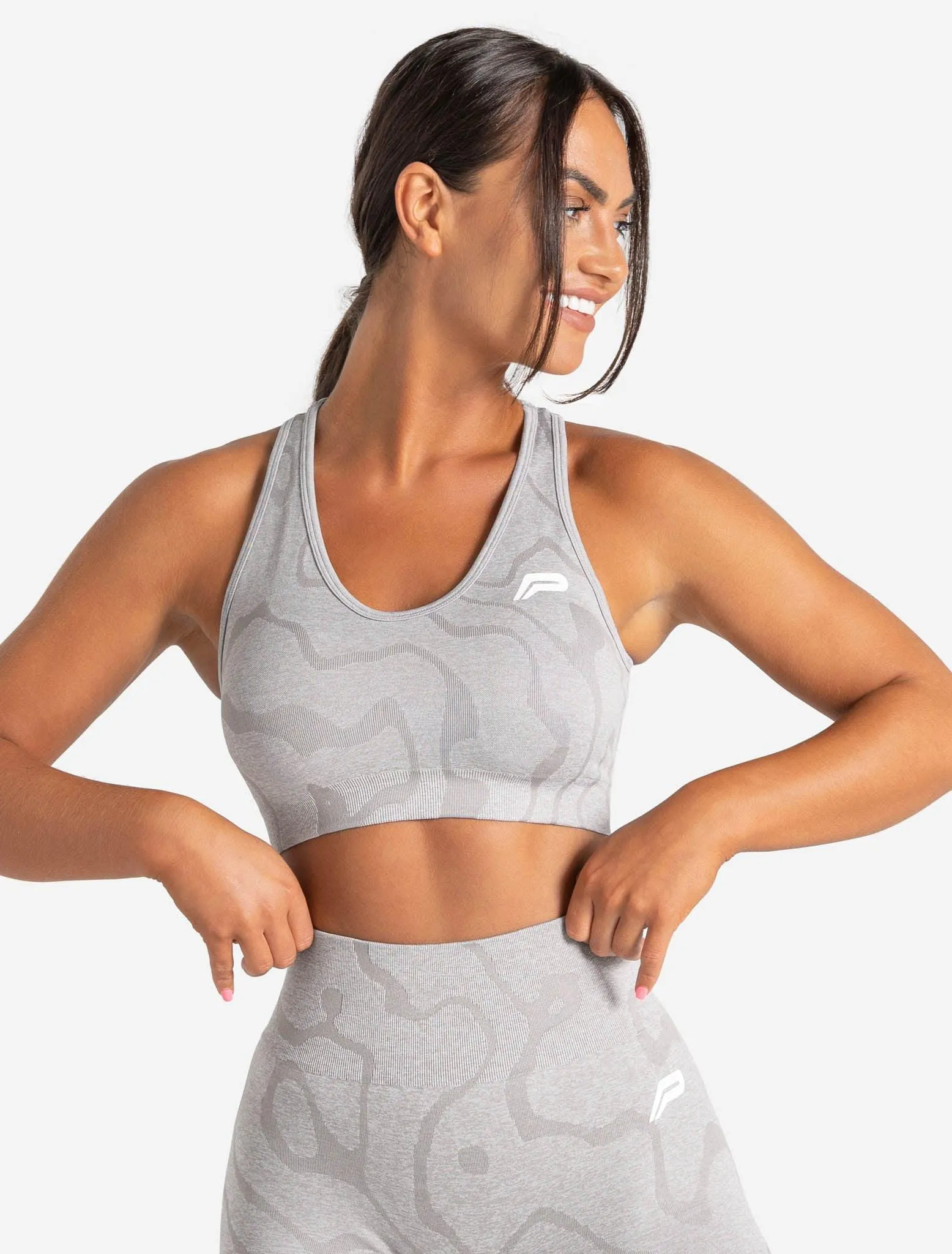 Sustainable Seamless Sports Bra - Cloud Grey