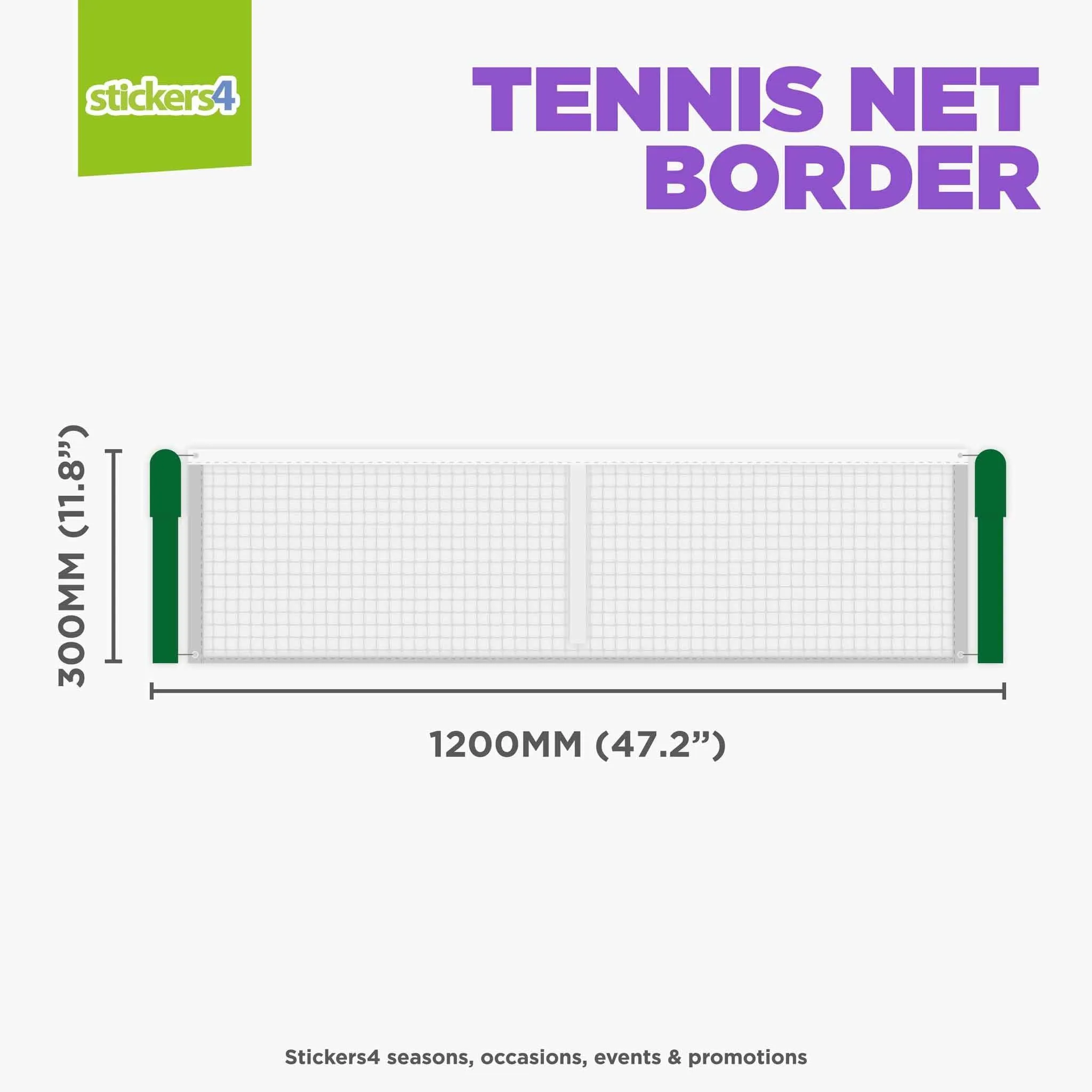 Tennis Net Border Window Sticker