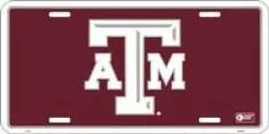 Texas A & M University Embossed Metal License Plate