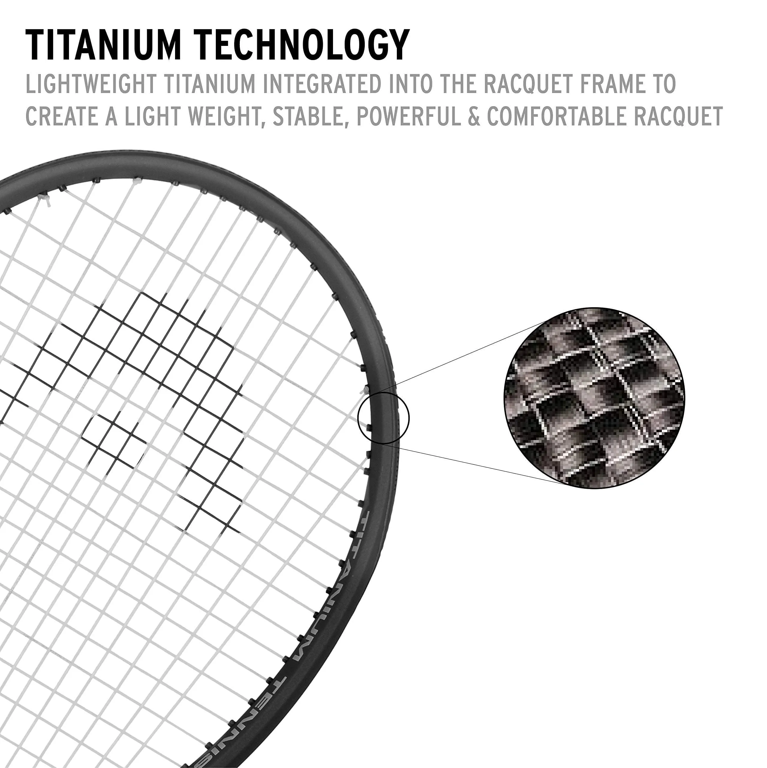 TI S6 Graphite-Titanium Tennis Racquet | Colour - Grey (Strung)