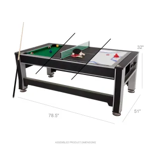 Triumph 84” Multi 3-in-1 Rotating Combo Table