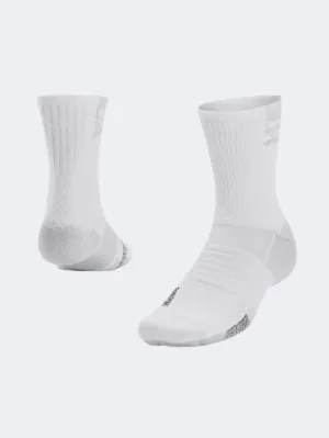 Under Armour Armourdry™ Playmaker Mid-Crew Unisex Training Sock White/Grey