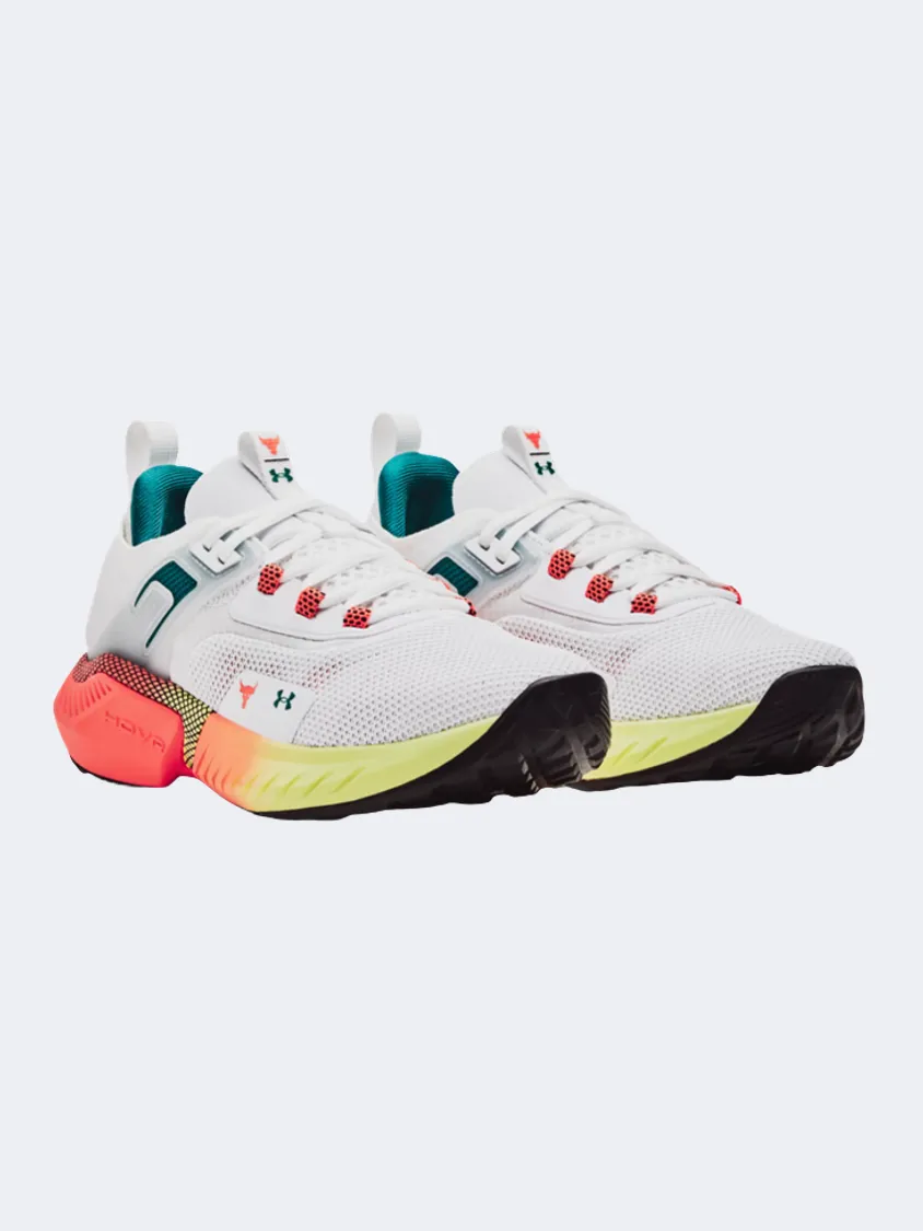 Under Armour  Project Rock 5 Women Training Shoes White/Teal