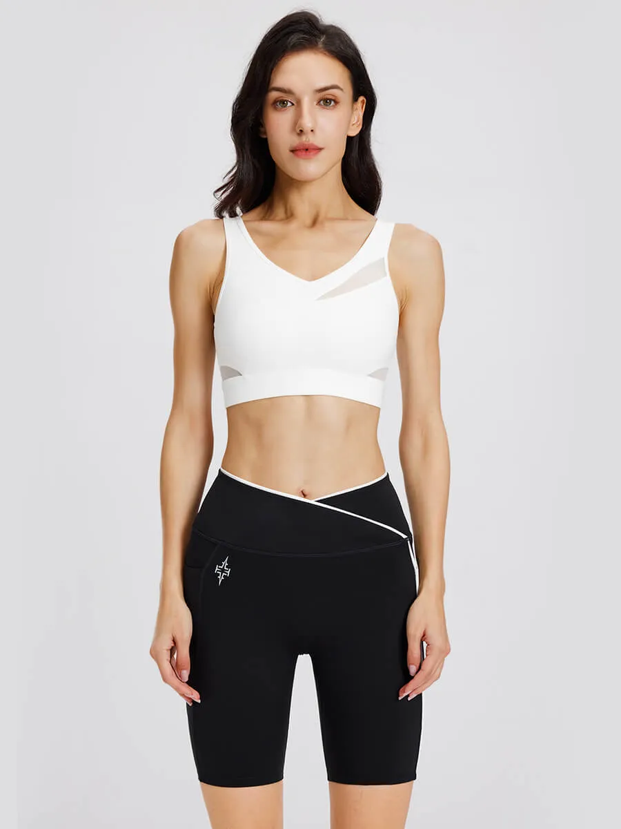 V-Neck Push-Up Sports Bra