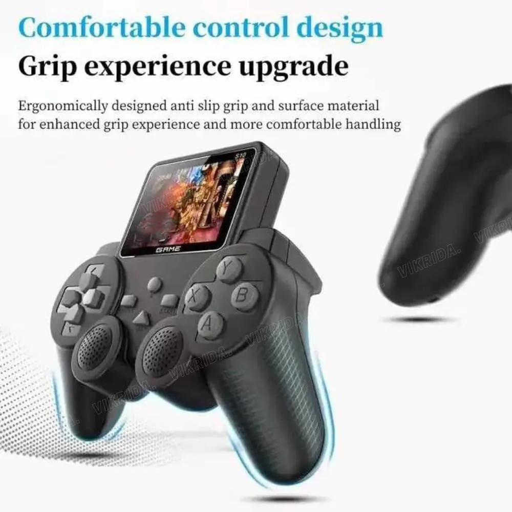 VikriDA Video Games for Kids 500 in 1 Controller Gamepad Video Game| Wireless Controller TV Attachable Video Player - Black