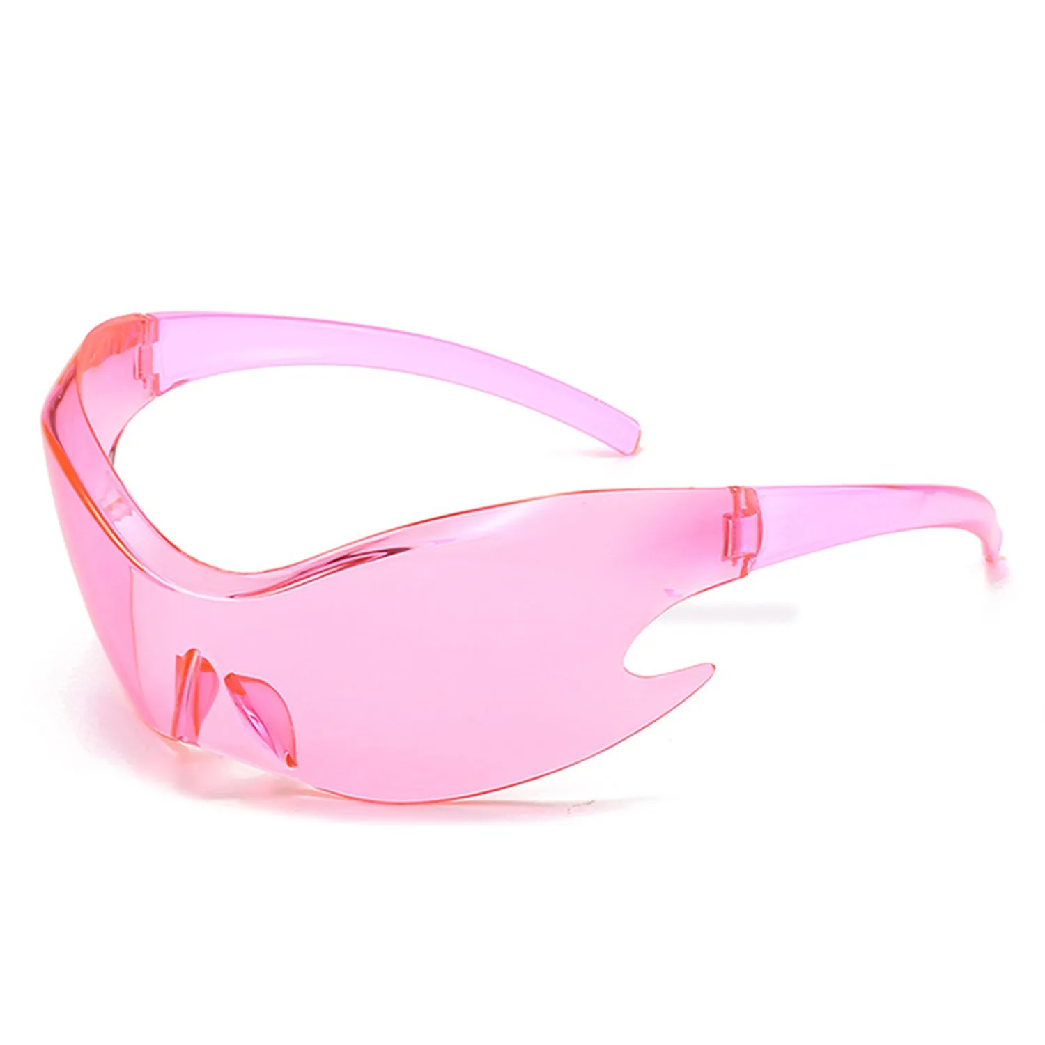 Whiestan - Futuristic Mirrored Sleek Wrap Around Sports Sunglasses