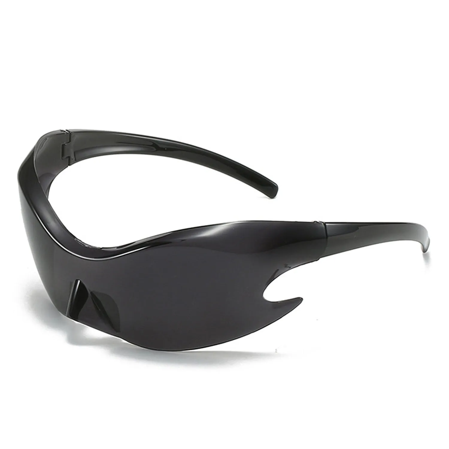 Whiestan - Futuristic Mirrored Sleek Wrap Around Sports Sunglasses