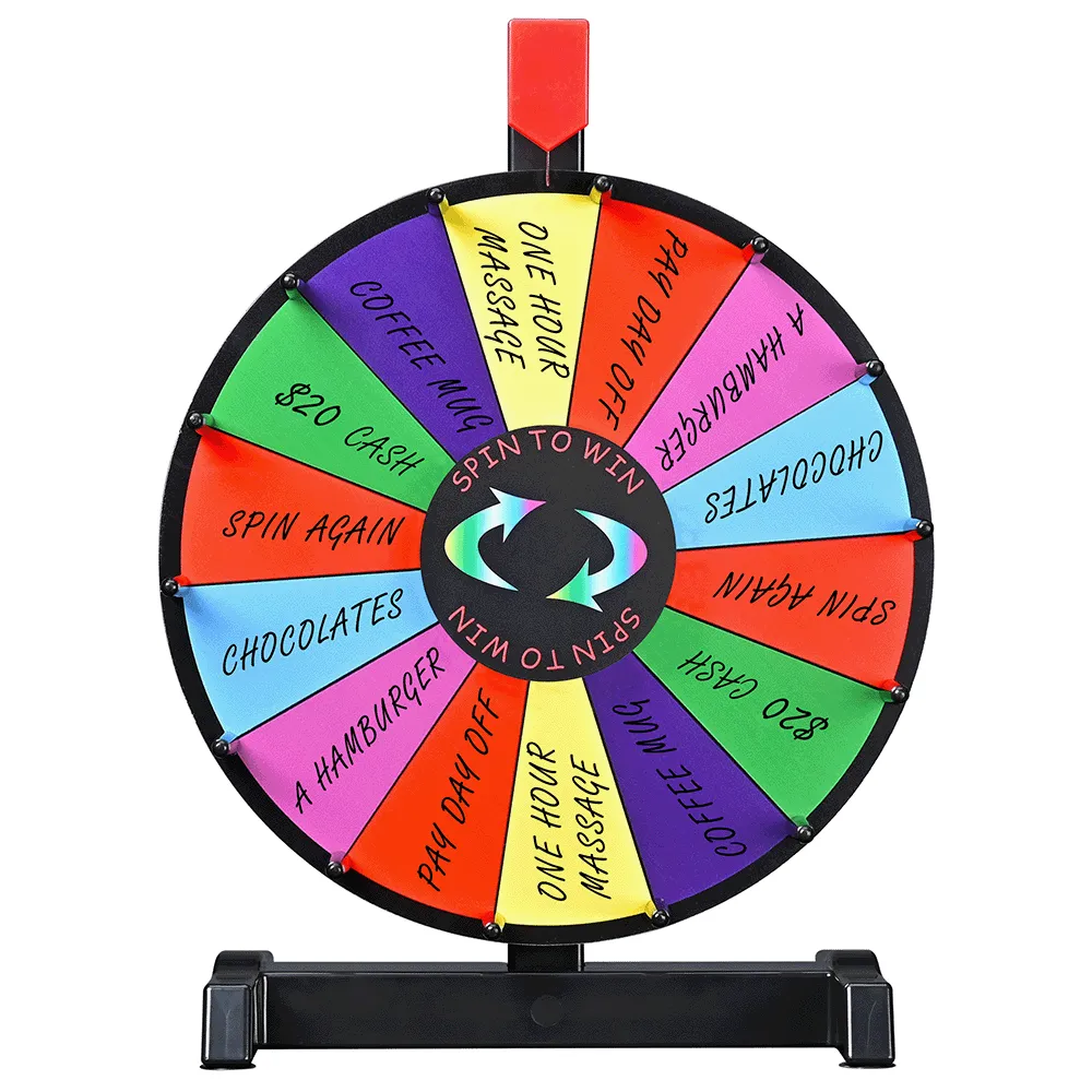 WinSpin 12" Tabletop Prize Wheel Color Dry Erase