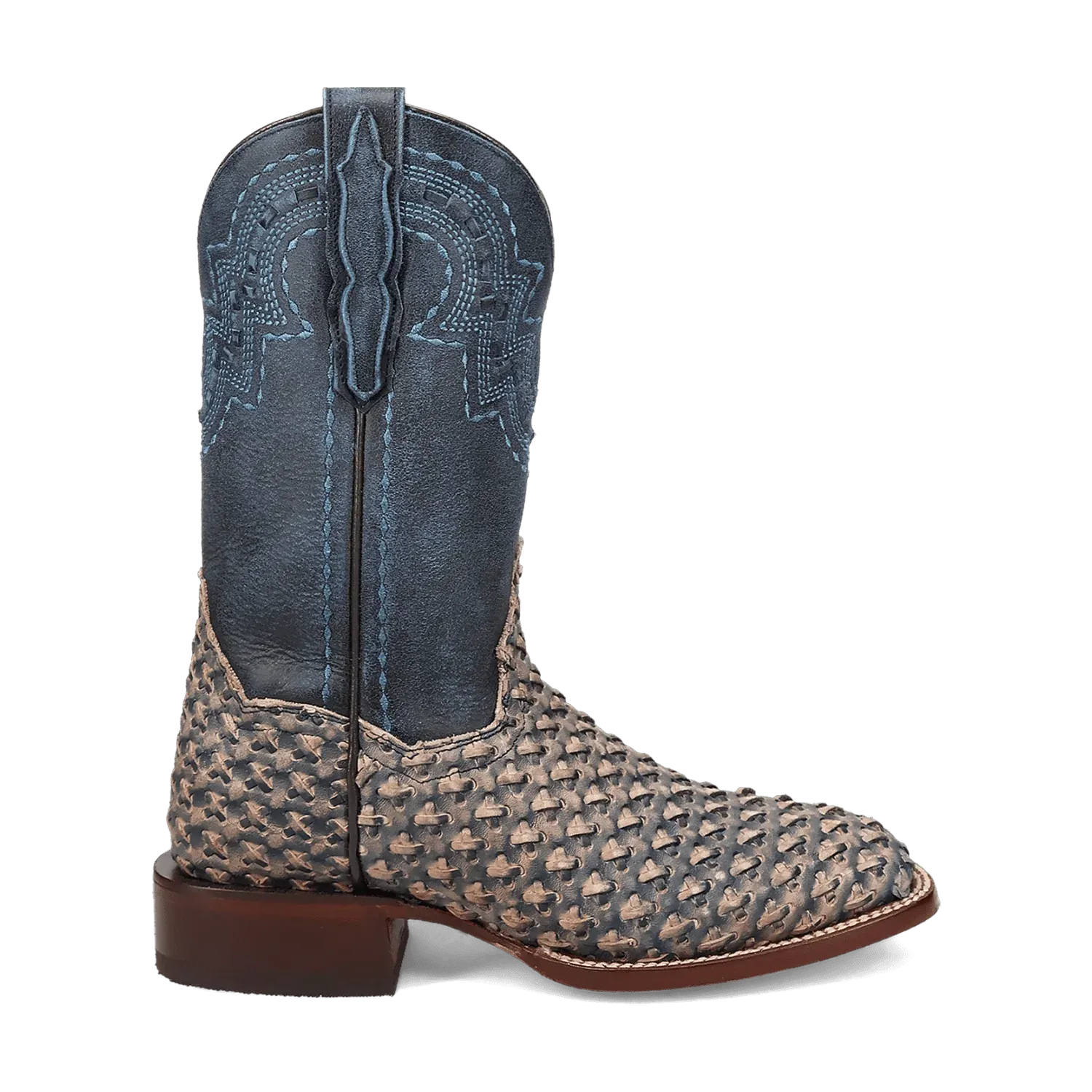 Women's Dan Post Blue Weave Indy Boot