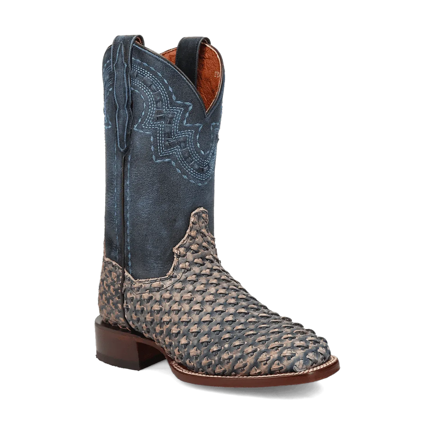 Women's Dan Post Blue Weave Indy Boot