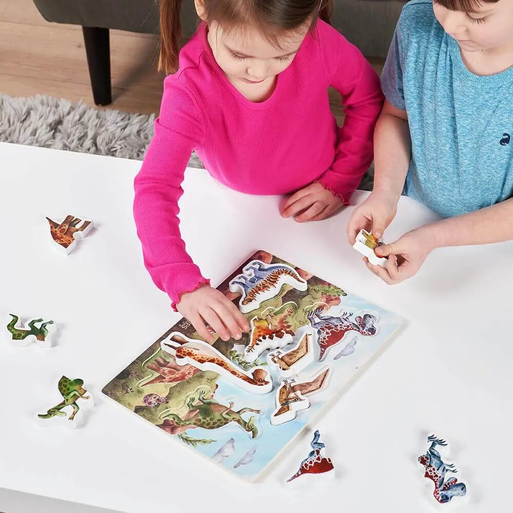 Wooden Dinosaur Puzzle - Kid's Puzzle Board